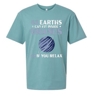 63 Earths Can Fit Inside Uranus 64 If You Relax Astronomy Sueded Cloud Jersey T-Shirt