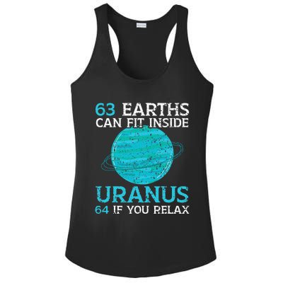 63 Earths Can Fit Inside Uranus 64 If You Relax Astronomy Ladies PosiCharge Competitor Racerback Tank