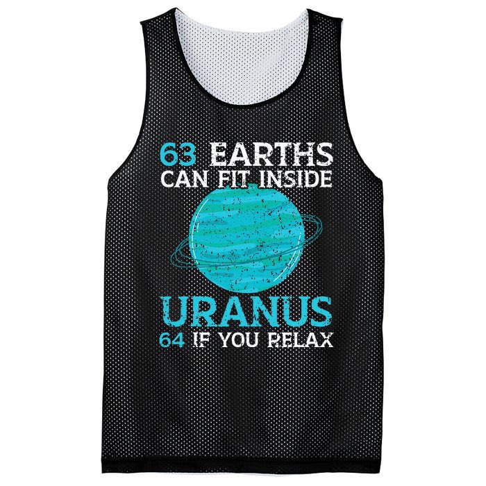 63 Earths Can Fit Inside Uranus 64 If You Relax Astronomy Mesh Reversible Basketball Jersey Tank