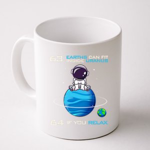 63 Earths Can Fit Inside Uranus Funny Astronomy Space Gift Coffee Mug