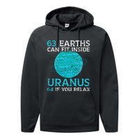 63 Earths Can Fit Inside Uranus 64 If You Relax Astronomy Performance Fleece Hoodie