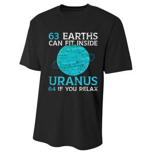 63 Earths Can Fit Inside Uranus 64 If You Relax Astronomy Performance Sprint T-Shirt