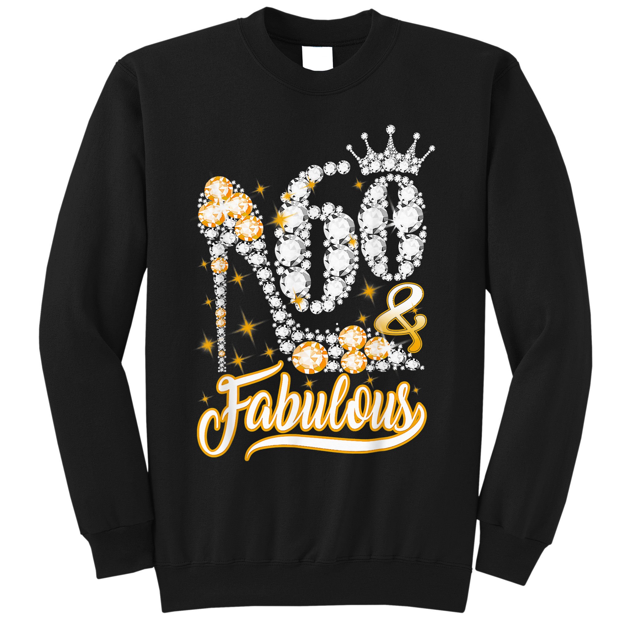 60 & Fabulous 60 Years Old 60th Birthday Diamond Crown Shoes Sweatshirt