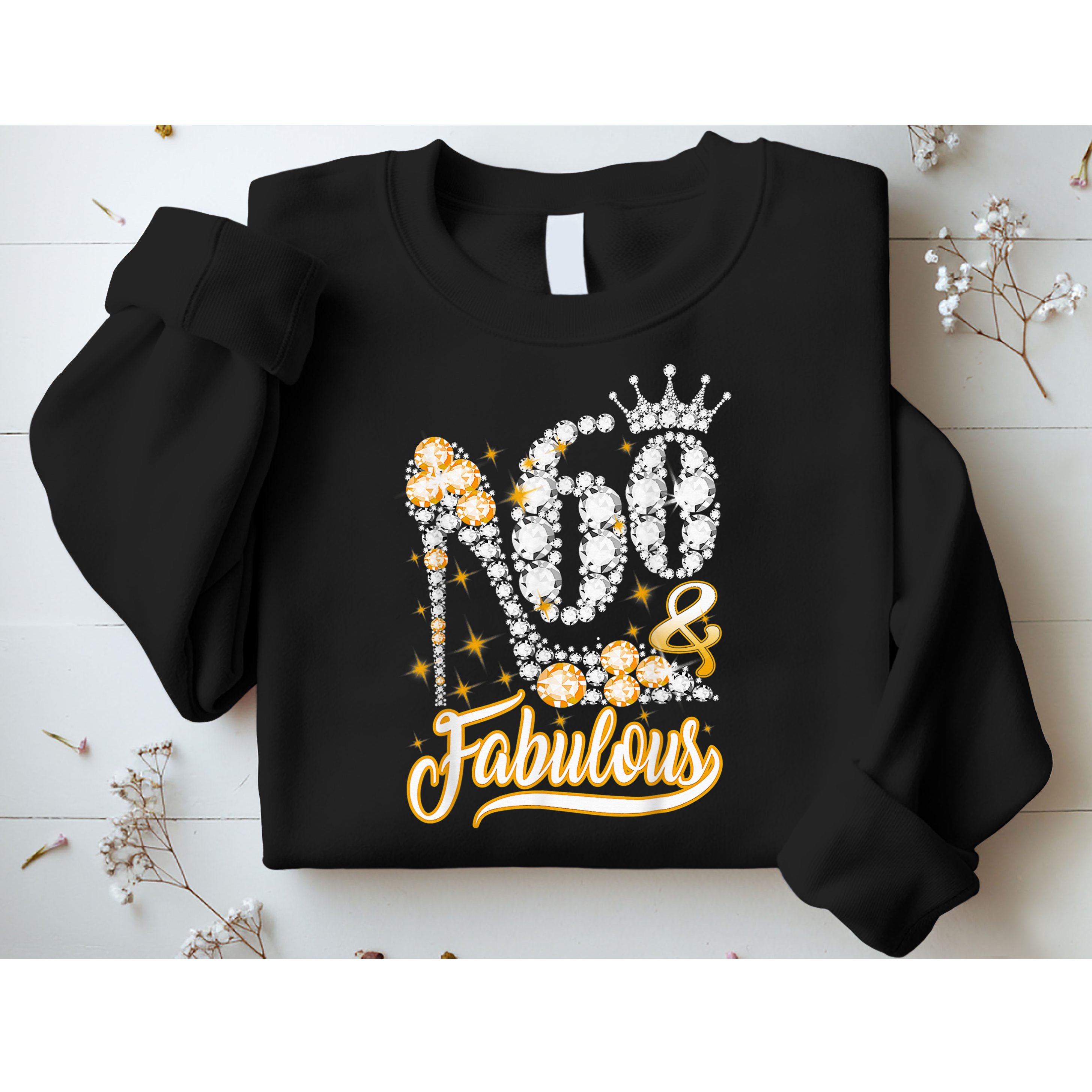 60 & Fabulous 60 Years Old 60th Birthday Diamond Crown Shoes Sweatshirt