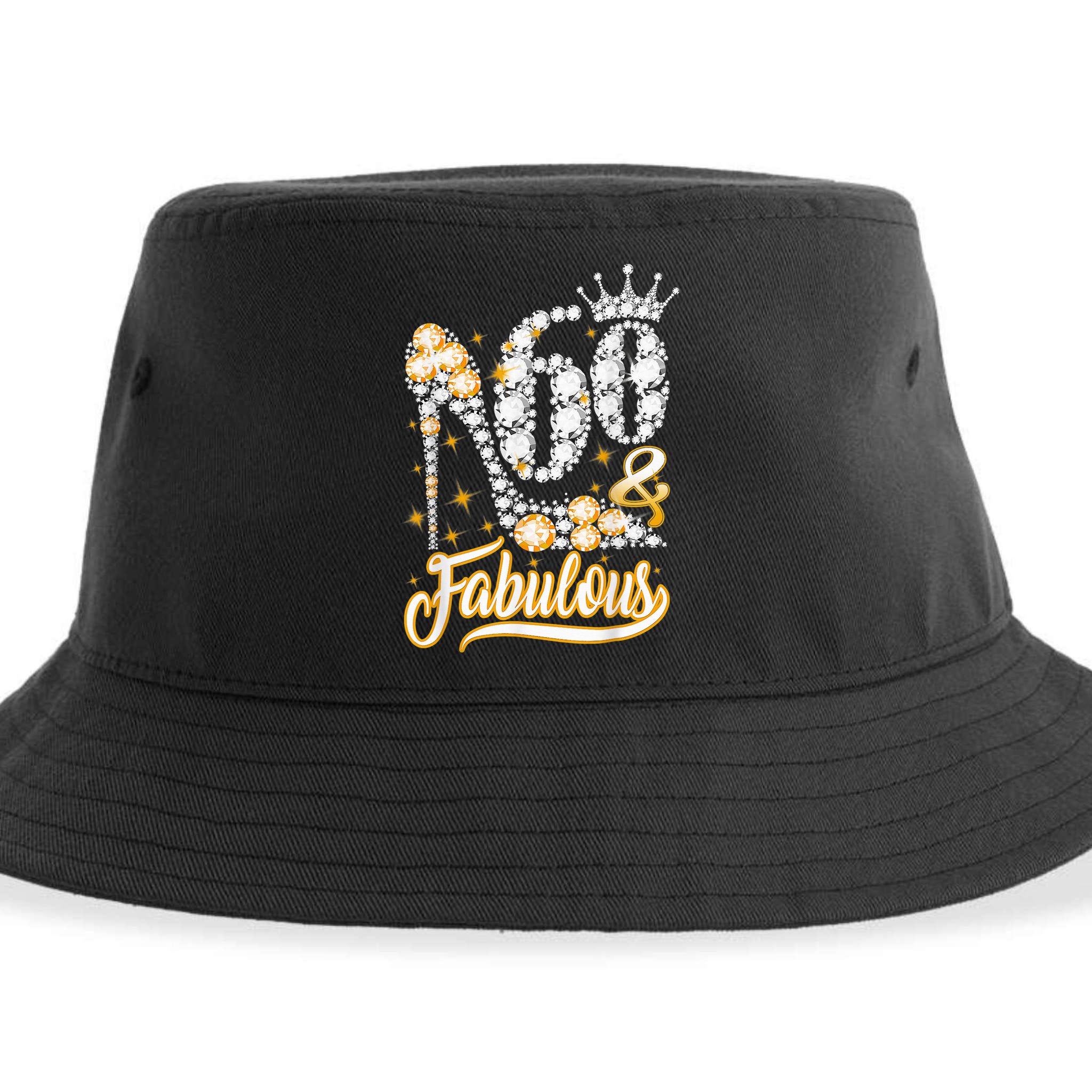 60 & Fabulous 60 Years Old 60th Birthday Diamond Crown Shoes Sustainable Bucket Hat