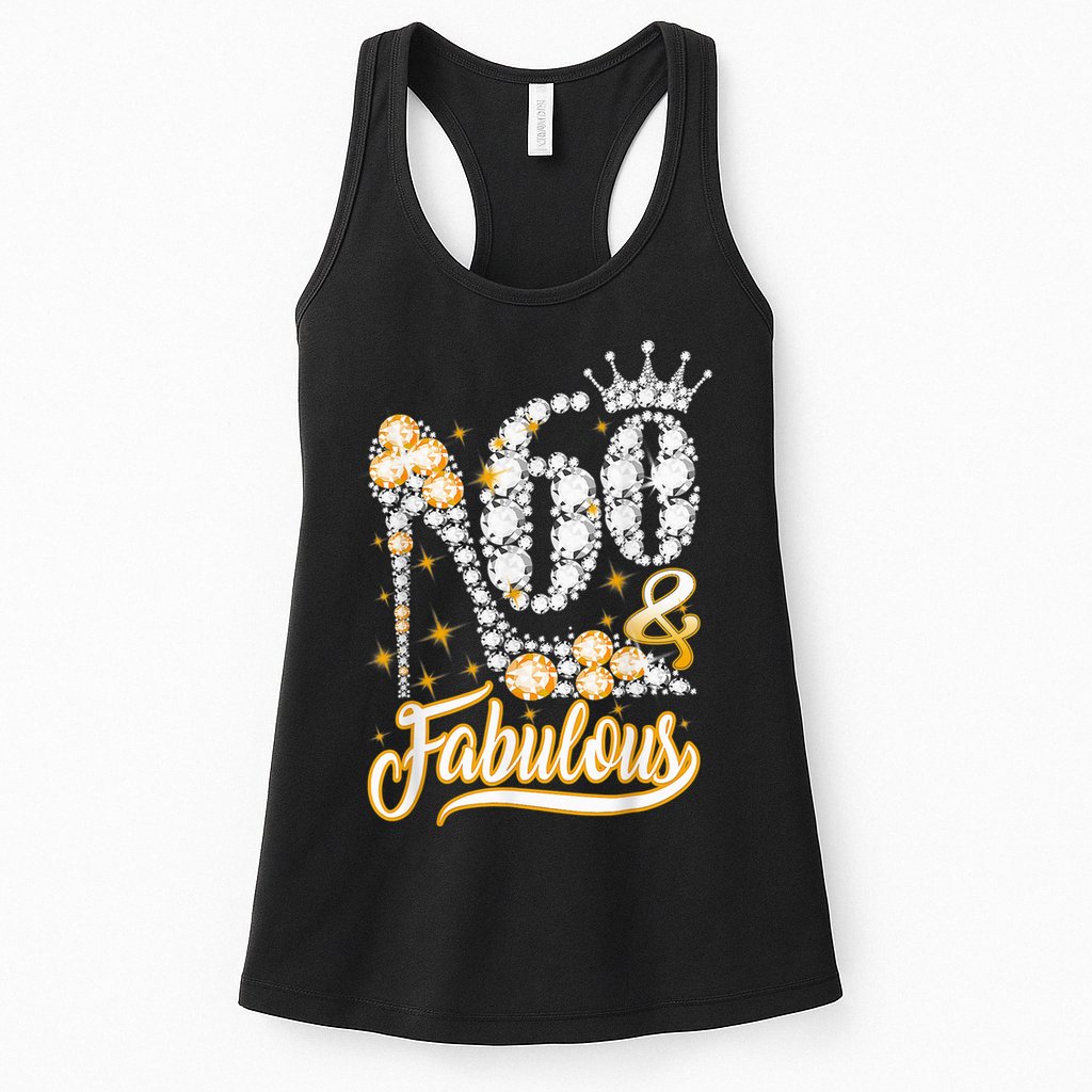 60 & Fabulous 60 Years Old 60th Birthday Diamond Crown Shoes Womens Tank Top