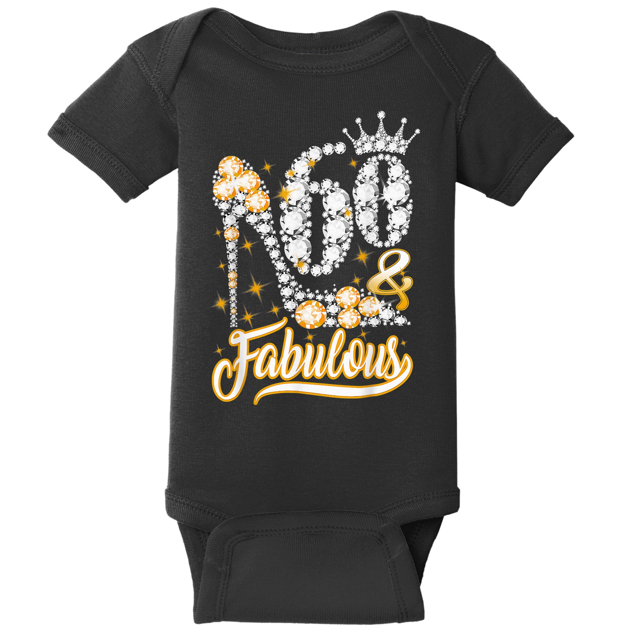 60 & Fabulous 60 Years Old 60th Birthday Diamond Crown Shoes Baby Bodysuit