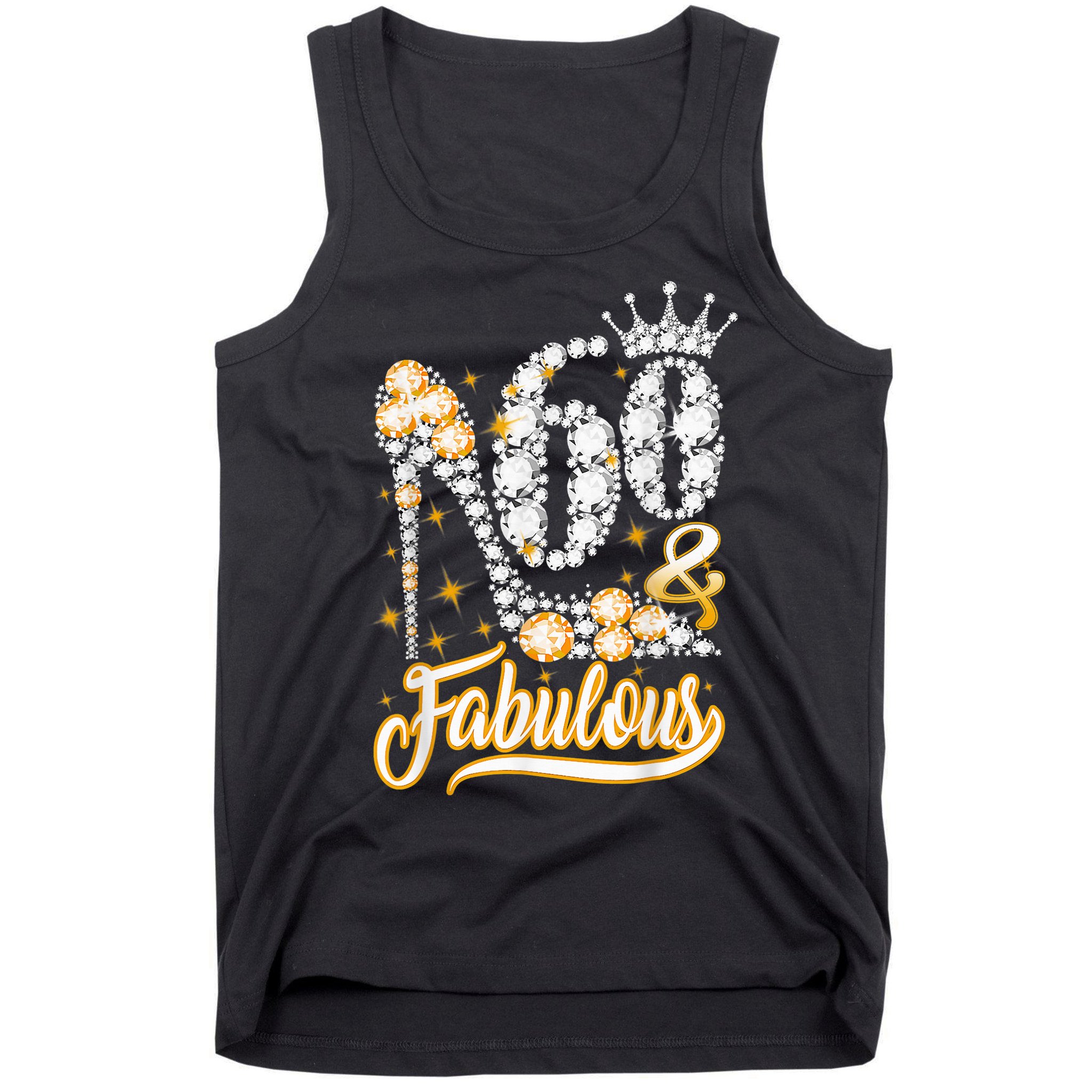60 & Fabulous 60 Years Old 60th Birthday Diamond Crown Shoes Tank Top