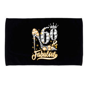 60 & Fabulous 60 Years Old 60th Birthday Diamond Crown Shoes Microfiber Hand Towel