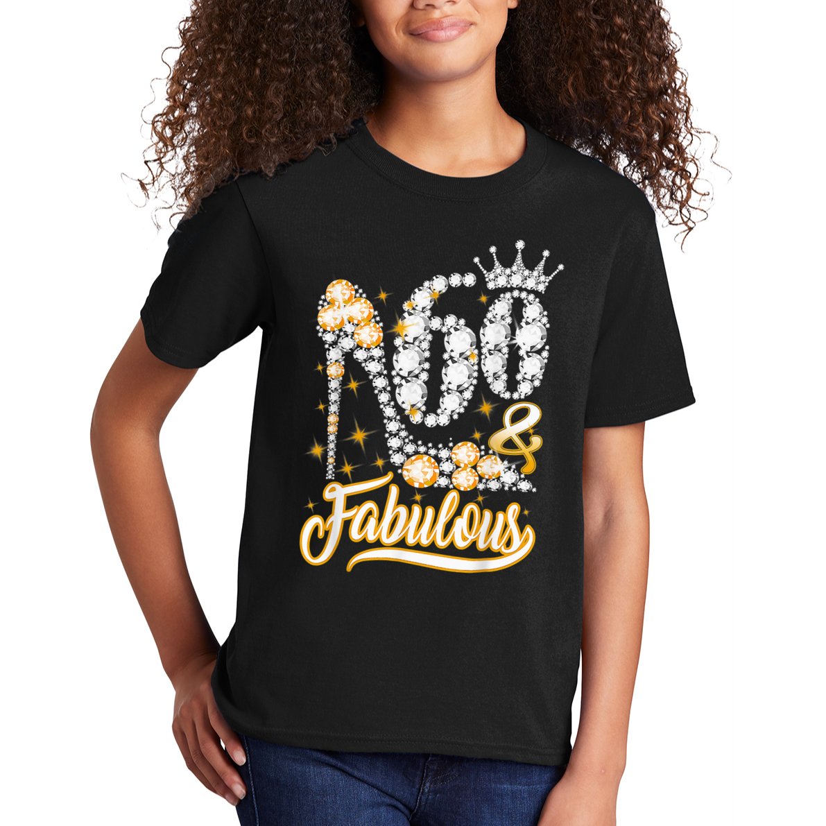60 & Fabulous 60 Years Old 60th Birthday Diamond Crown Shoes Kids T-Shirt