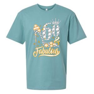 60 & Fabulous 60 Years Old 60th Birthday Diamond Crown Shoes Sueded Cloud Jersey T-Shirt