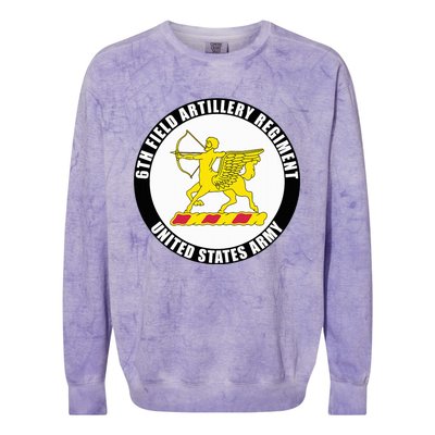 6th Field Artillery Regiment United States Army Veteran Colorblast Crewneck Sweatshirt