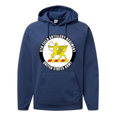 6th Field Artillery Regiment United States Army Veteran Performance Fleece Hoodie