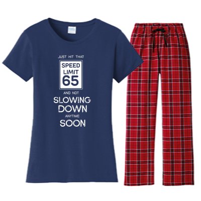 65th Funny Birthday Women's Flannel Pajama Set