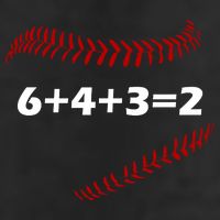 6+4+3=2 Funny Baseball Double Play 7 Panel Mesh Trucker Snapback Hat