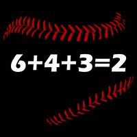 6+4+3=2 Funny Baseball Double Play Drawstring Bag