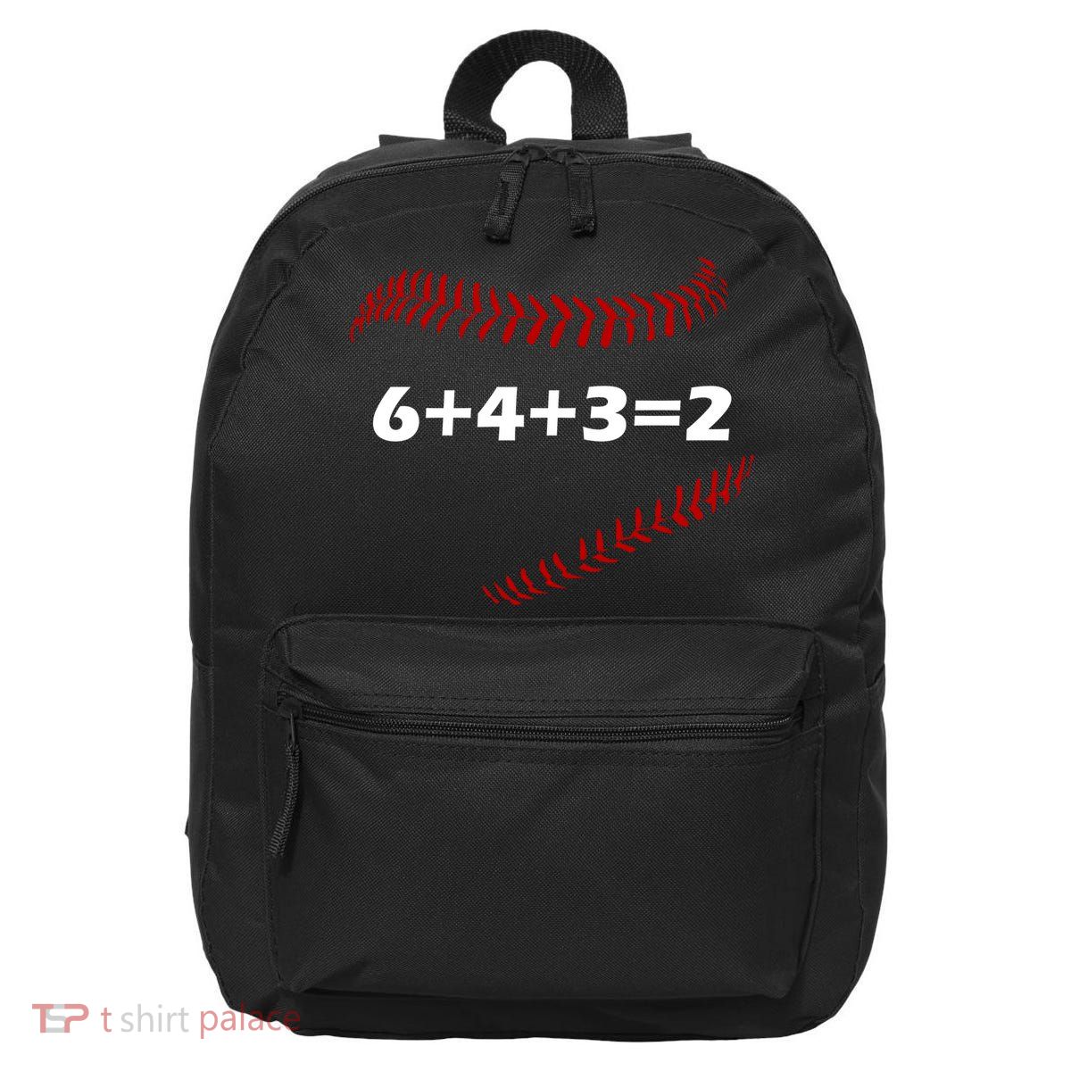 6+4+3=2 Funny Baseball Double Play 16 in Basic Backpack
