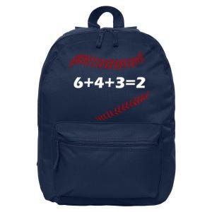 6+4+3=2 Funny Baseball Double Play 16 in Basic Backpack