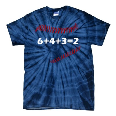 6+4+3=2 Funny Baseball Double Play Tie-Dye T-Shirt