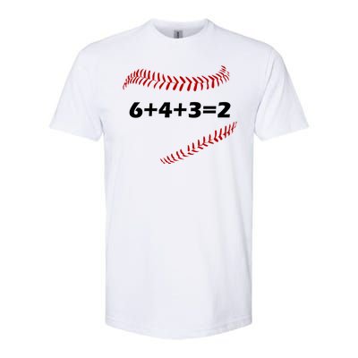 6+4+3=2 Funny Baseball Double Play Softstyle CVC T-Shirt