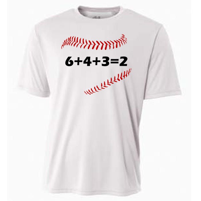 6+4+3=2 Funny Baseball Double Play Cooling Performance Crew T-Shirt