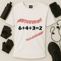 6+4+3=2 Funny Baseball Double Play Performance Shirt