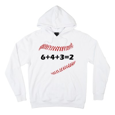 6+4+3=2 Funny Baseball Double Play Hoodie