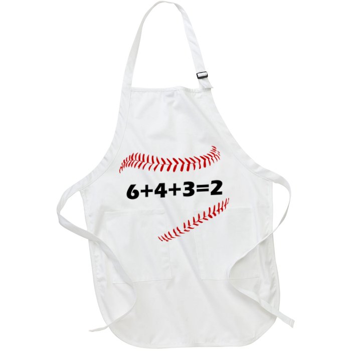 6+4+3=2 Funny Baseball Double Play Apron