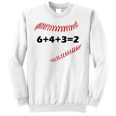 6+4+3=2 Funny Baseball Double Play Sweatshirt