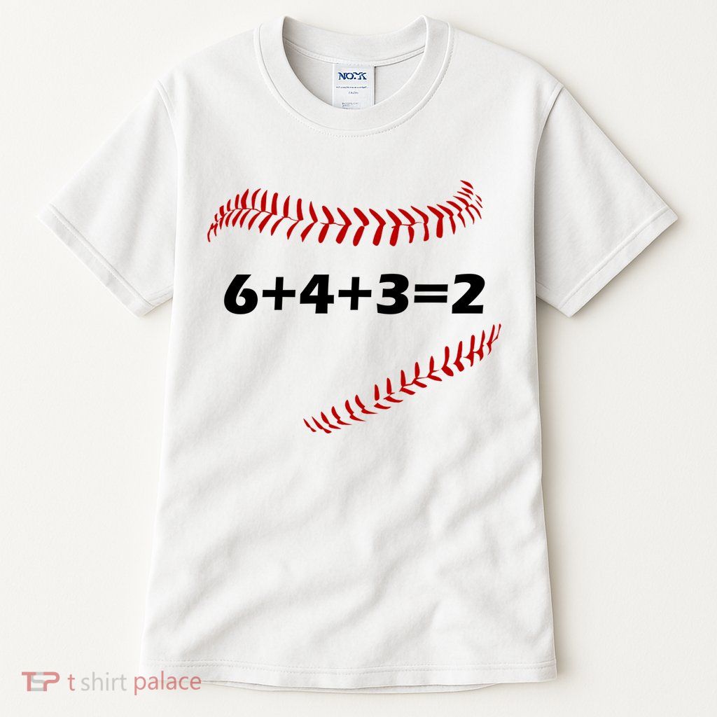 6+4+3=2 Funny Baseball Double Play Tall T-Shirt