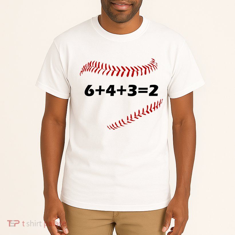 6+4+3=2 Funny Baseball Double Play Tall T-Shirt