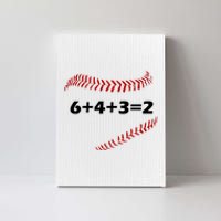 6+4+3=2 Funny Baseball Double Play Canvas