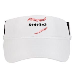 6+4+3=2 Funny Baseball Double Play Adult Drive Performance Visor