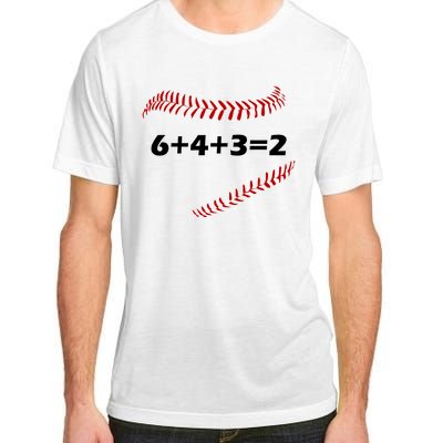 6+4+3=2 Funny Baseball Double Play Adult ChromaSoft Performance T-Shirt