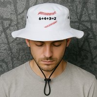 6+4+3=2 Funny Baseball Double Play Bucket Hat