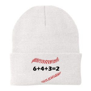 6+4+3=2 Funny Baseball Double Play Knit Cap Winter Beanie