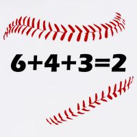 6+4+3=2 Funny Baseball Double Play Flatbill Hat