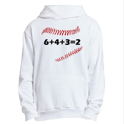 6+4+3=2 Funny Baseball Double Play Urban Pullover Hoodie