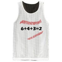 6+4+3=2 Funny Baseball Double Play Mesh Reversible Basketball Jersey Tank