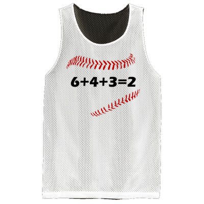 6+4+3=2 Funny Baseball Double Play Mesh Reversible Basketball Jersey Tank