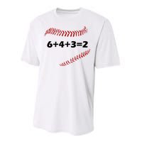 6+4+3=2 Funny Baseball Double Play Performance Sprint T-Shirt