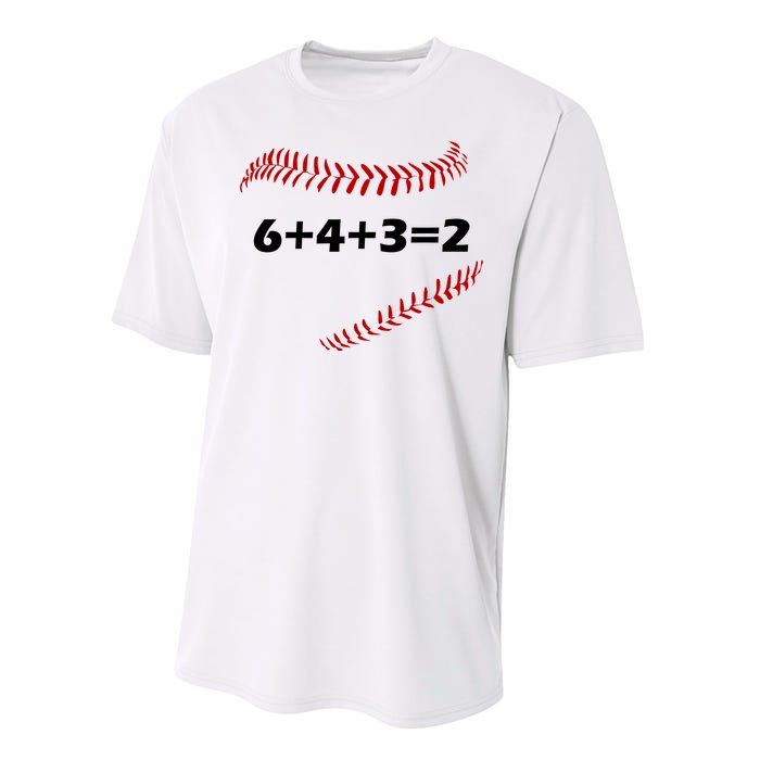 6+4+3=2 Funny Baseball Double Play Performance Sprint T-Shirt