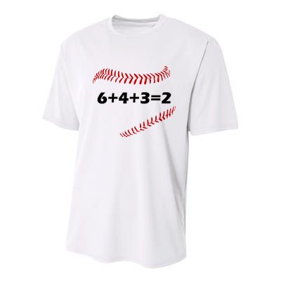 6+4+3=2 Funny Baseball Double Play Youth Performance Sprint T-Shirt