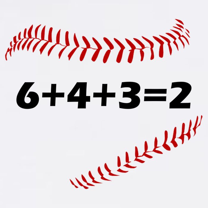 6+4+3=2 Funny Baseball Double Play Premium T-Shirt