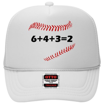 6+4+3=2 Funny Baseball Double Play Trucker Hat