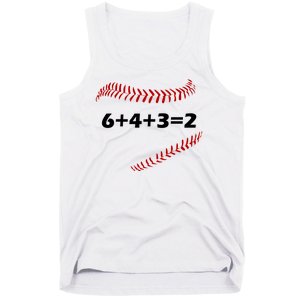 6+4+3=2 Funny Baseball Double Play Tank Top