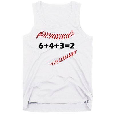 6+4+3=2 Funny Baseball Double Play Tank Top