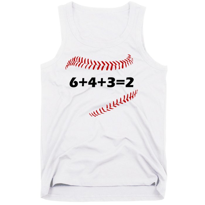 6+4+3=2 Funny Baseball Double Play Tank Top