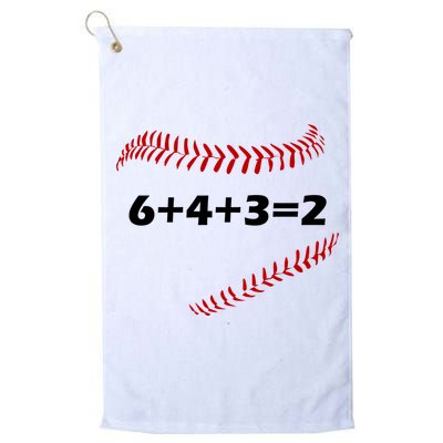 6+4+3=2 Funny Baseball Double Play Golf Towel