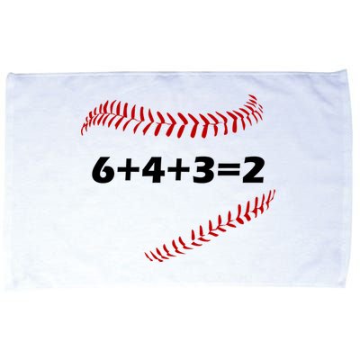 6+4+3=2 Funny Baseball Double Play Microfiber Hand Towel